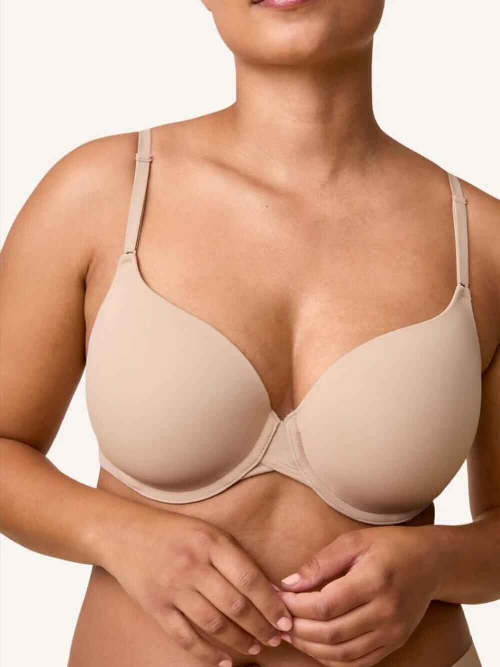 Harper Wilde Base T-Shirt Bra 34DDD Beige NWT NEW